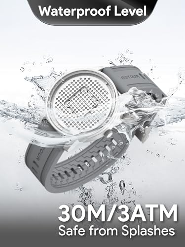 Eutour Orologio Magnetico Da Uomo Con Traccia Quadrata Inseguimento Dinamico Creativo Minimalista Alla Moda Orologio Al Quarzo Con Cuscinetto A Sfera 40Mm Cinturino In Silicone Argento - 5