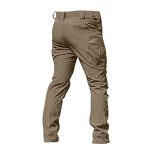 OIOLOYJM Military Cargo Pants for Men Hiking Relaxed Fit Work Waterproof Stretch Tactical Lightweight Outdoor Travel Pant