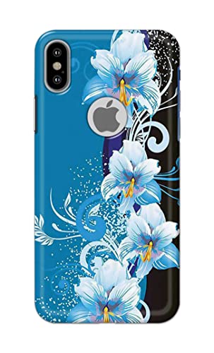 Image of PRINTFIDAA Beautiful Floral Design Printed Designer Hard Case for Apple iPhone X Logo /iPhone 10 / iPhone Ten /iPhone Xs Logo Back Cover -(e) RPM1006