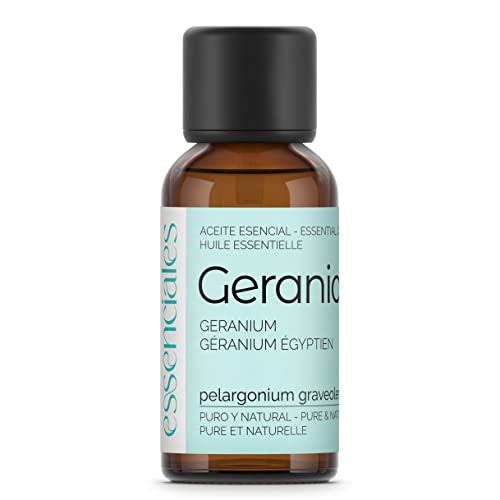 Essenciales - Aceite Esencial de Geranio, 100% Puro, 30 ml | Aceite Esencial Pelargonium Graveolens