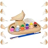 🪵 Hand-Carved Natural Wood Bird – Ready for Your Colors - Each bird is carefully carved from solid wood by skilled artisans, left unpainted so you can bring it to life. The natural grain and textured details make every piece unique—a true canvas for ...