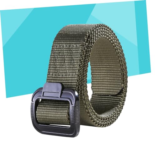 Men's Nylon Belt Outdoor Sports Casual Climbing Belt with Quick Release Buckle Durable Green Design for Riding Hunting and Running Activities3
