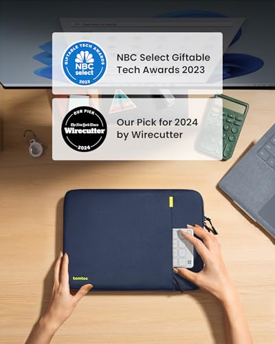 Image of Tomtoc Defender-A13 Laptop Sleeve (13.5-14 Inch), Navy Blue