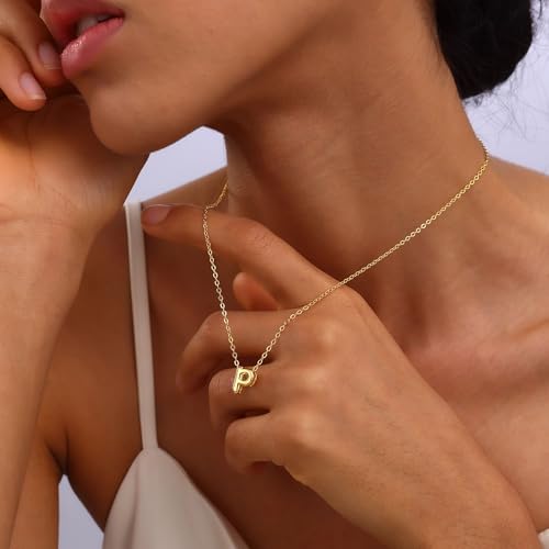 Collier initiale femme résistant à l'oxydation qui ne ternit pas sur la peau - 4
