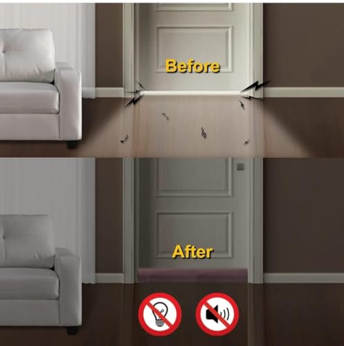 Image of KRISAA Innovation (42 Inches, Pack of 2) Door Guard Gap Filler for Door Bottom Seal Strip - Sound-Proof, Reduce Noise, Energy Saving Door Stopper for Reduce Door Dust, Door Guard for Home(Brown)