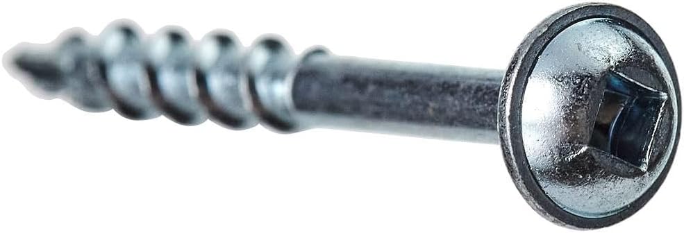 Triton 631610 Galvanised Pocket Hole Screws with Disc Head and Coarse Thread 8 x 1 1/4 Inch Pack of 100 Silver (Packaging May Vary)