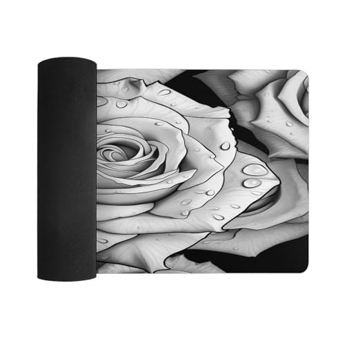 Alfombrilla Negra Blanca Rosa 60x30 cm Antideslizante miniatura 3