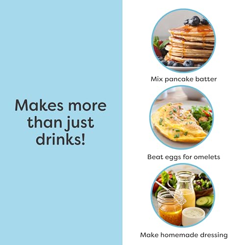 Nostalgia Two-Speed Electric Milkshake Maker and Drink Mixer, Includes 16-Ounce Stainless Steel Mixing Cup & Rod, Blue - image 4
