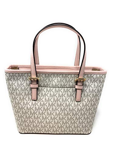 Michael Kors Xs Carry All Jet Set Travel Womens Tote Powder Blush Pvc #TOP2