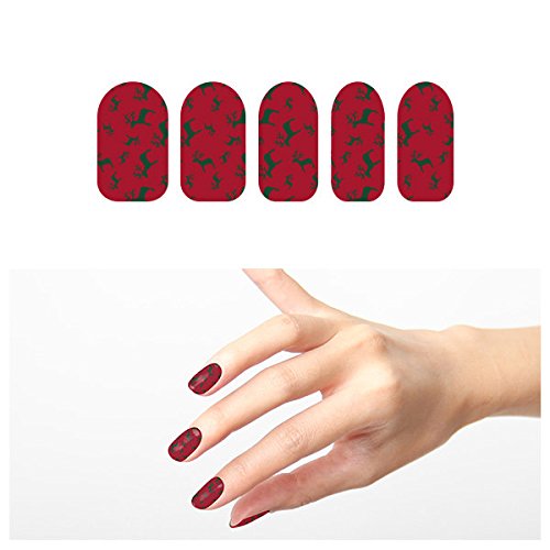 Tattify Christmas Nail Wraps - Reindeer Games (Set of 22)