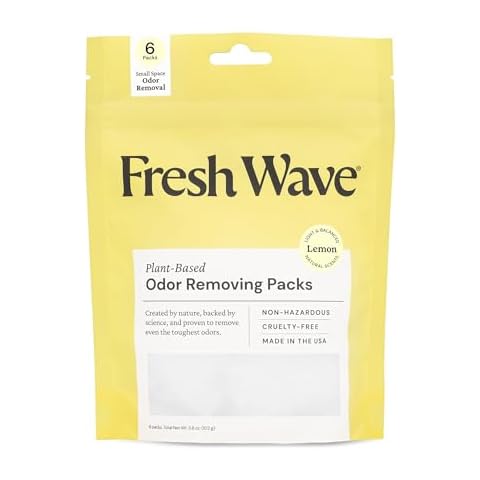 Fresh Wave Lemon Odor Eliminating & Deodorizing Packs | Bag of 6 | Safer Odor Relief for Small Spaces | Natural Plant-Based Odor Eliminator | Odor Absorbers for Home Cover