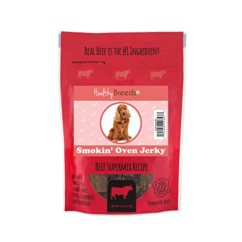Image of Healthy Breeds Cocker Spaniel Smokin' Oven Beef Supermix Recipe Jerky Dog Treats 4 oz