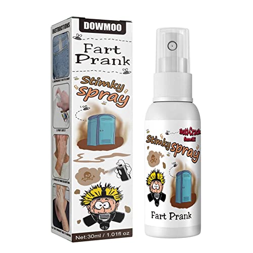 Pomurom 1 Pieza 30 ML Fart Spray, Super Stinky Liquid Fart, Broma Spray con Olor A Bombas Fétida, Novedoso Apestoso Broma Spray, Spoof Odor Spray, Broma Olor para Adultos Niños Oficina Fiesta