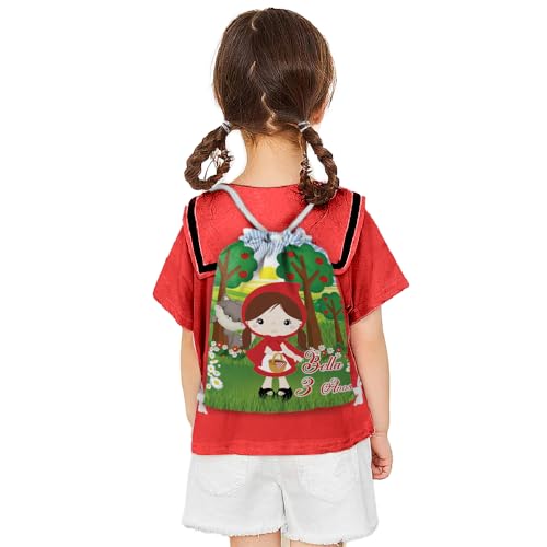 Mochilinha Bag Infantil Personalizado com Nome e Idade Chapeuzinho Vermelho (Mochilinha 20x30, Unidades, 01)
