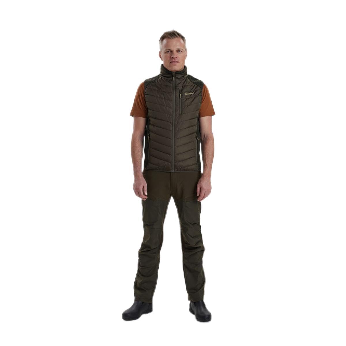 Deerhunter Moor Padded Waistcoat w. Knit Timber XXXXX-Large Green - Hunting outdoor gear for Men