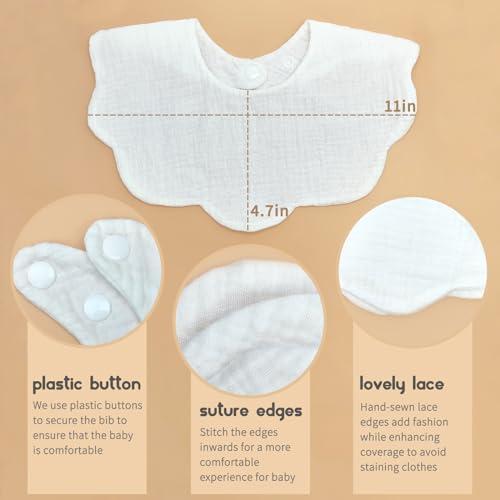 Baby Bibs Muslin Bibs for Baby Girl Boy for Drooling and Teething 10 Pack4