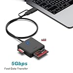Memory Card Reader, BENFEI 4in1 USB 3.0 and USB-C to SD Micro SD MS CF Card Reader Adapter, 4 Cards Simultaneously Read and Write, Compatible with iPhone 15 Series, MacBook Pro/Air 2023, and More - Image 5