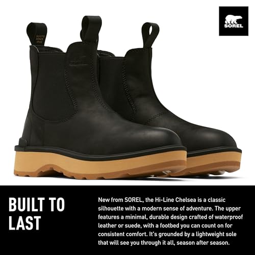 Sorel Damskie buty Hi-Line Chelsea, Czarny, łoś, 38 EU