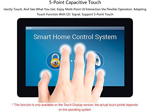 Image of waveshare 5inch Touch DSI Display 800 x 480, IPS Screen, 5-Point Capacitive Touch LCD,Compatible with Raspberry Pi 4B /3B+ /3A+ /3B /2B /B+ /A+, Compute Module3 /3+ /Compute Module 4