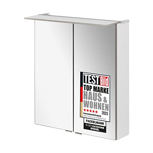 Laclar Oberschrank 60/72 Mit Soft-Close - Küchenschrank Mit 2 Verstellbaren Regalen | Weiß 18mm