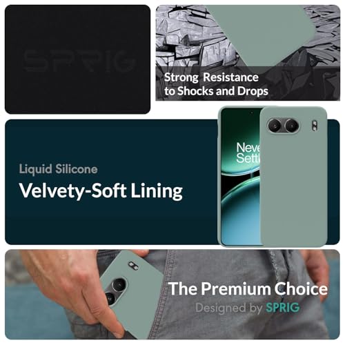 Image of SPRIG Compatible with OnePlus Nord 4 Premium SilkTone Back Cover Drop Tested Shock Proof Mobile Case for Men, Women, Boys and Girls with Camera Protection (Light Green)