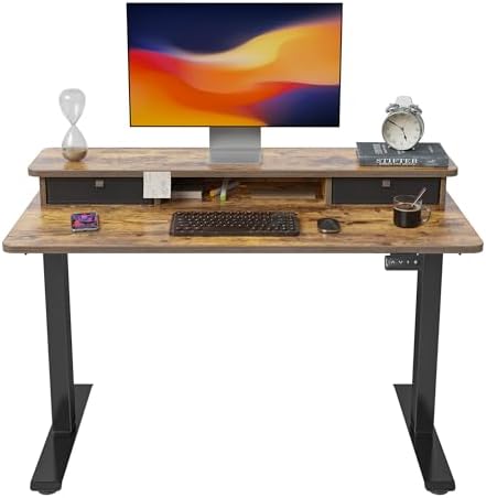 Amazon | FEZIBO電動昇降式デスク スタンディングデスク 幅100cm  