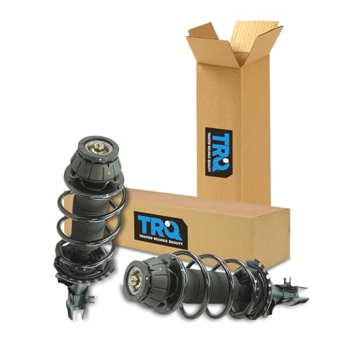 Image of TRQ Front Driver and Passenger Side Strut and Spring Assembly Set Loaded | For 12-17 Hyundai Accent 12-17 Kia Rio