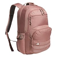 adidas Interval Backpack with Laptop Sleeve, Lightweight Durable Book Bag for Women and Men, Warm Clay Pink/Grey Four, One Size