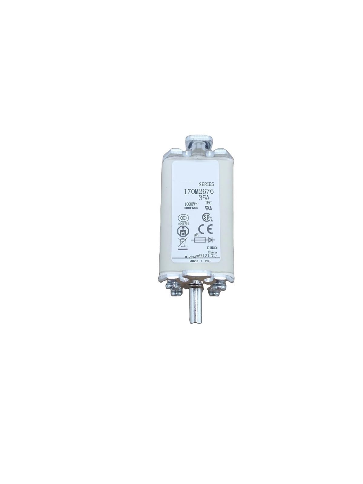 Fusible thermique céramique 35A 1000V 170M2676 pour protection de puissance