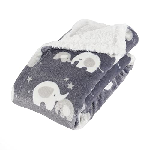Life Comfort Ultimate Sherpa Baby Blanket, Elephant Premium Soft Plush And Warm Fluffy Fleece For Newborn, Infant, Toddler Perfect For Stroller, Crib, Travel, Nursery (30 X 40 Inches) #TOP5