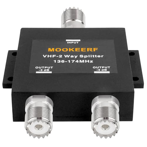 Répartiteur VHF 2 voies MOOKEERF haute précision 136-174 MHz connecteur SO-239