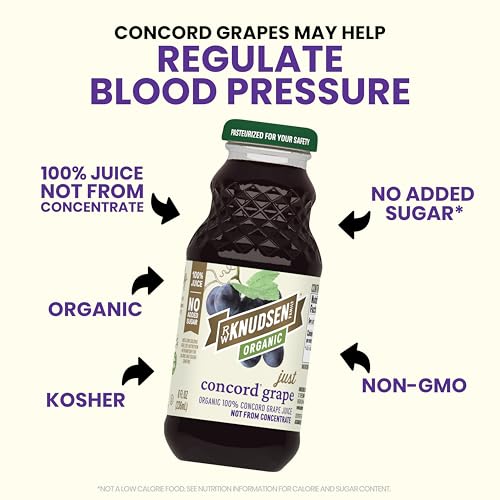 Image of R.W. Knudsen Organic Just Concord Grape Juice, 8 fl oz (12 Pack)