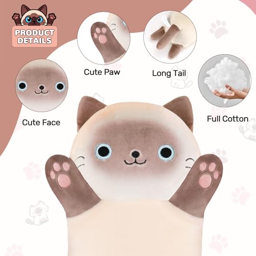 Image of Cat Heating Pad for Period Cramps Menstrual Pain Relief, Portable Electric Heat Pads USB Powered, Cute Stuff Cats Stuffed Animals Funny Gifts for Women Teen Girls Cat Lovers Birthday Easter Christmas