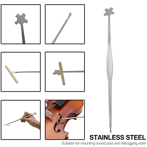 Viool Sound Post Setter, Operalie Rvs Viool Sound Post Hook Setter Rechte Stijl Reparatie Tool - Image 6