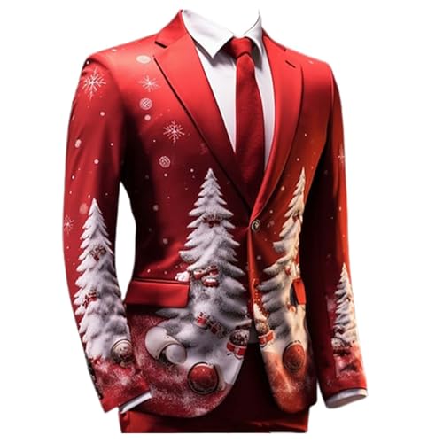 Blazer de costume motif de Noël : l'élégance sportive homme