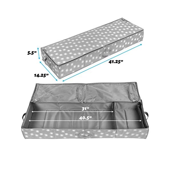 Aufbewahrungs-Organizer für Weihnachts-Geschenkpapier und Unterbett-Aufbewahrungsbehälter für Geschenktüten, Schleifen… – Bild 8