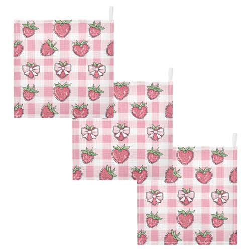 vvfelixl Preppy Flirty Strawberry Baby Burp Cloths Baby Muslin Washcloths for Boys Girls Cotton Babys Face Towel for Newborn Infants Soft and Absorbent 11.8 X 11.8 in, 5 Pack2