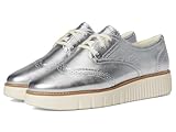 Cole Haan Women's Grand City Platform Oxford, Silver Talca/Ivory, 7.5