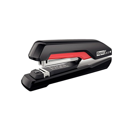 Swingline Stapler, SuperFlatClinch 30, Desktop Stapler, 30 Sheet Capacity, Black/Red (5000596A)