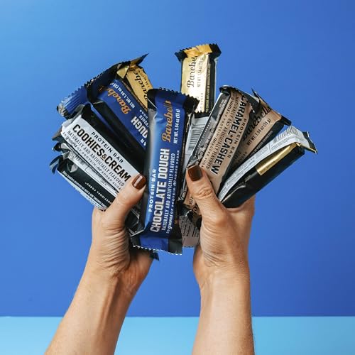 barebells protein bars variety pack - 12 count 19oz bars - protein snacks with 20g of high protein - chocolate protein bar with 1g of total sugars - perfect on the go protein snack amp breakfast bars
