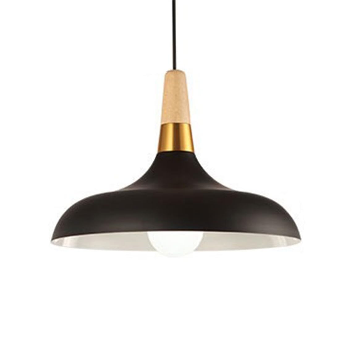 YGZPALH Nordic Danish Style Chandelier with Oak Accent Metal Chandelier E26 Base