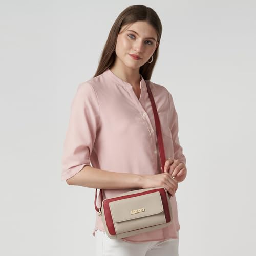 Image of Caprese Regina Medium Sling Bag for Women with Adjustable Strap & Zipper Closure for Comfortable Wear | Versatile Handbag for Everyday Use, Travel, and Special Occasions