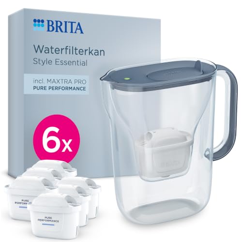 BRITA Style Essential Blue Filter Jug (2.4L) incl. 6x M...