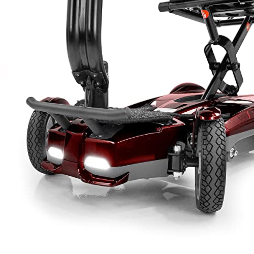 Ev Rider Transport Af 4W - Lightweight Automatic Folding Mobility Scooter - Metallic Red #TOP5