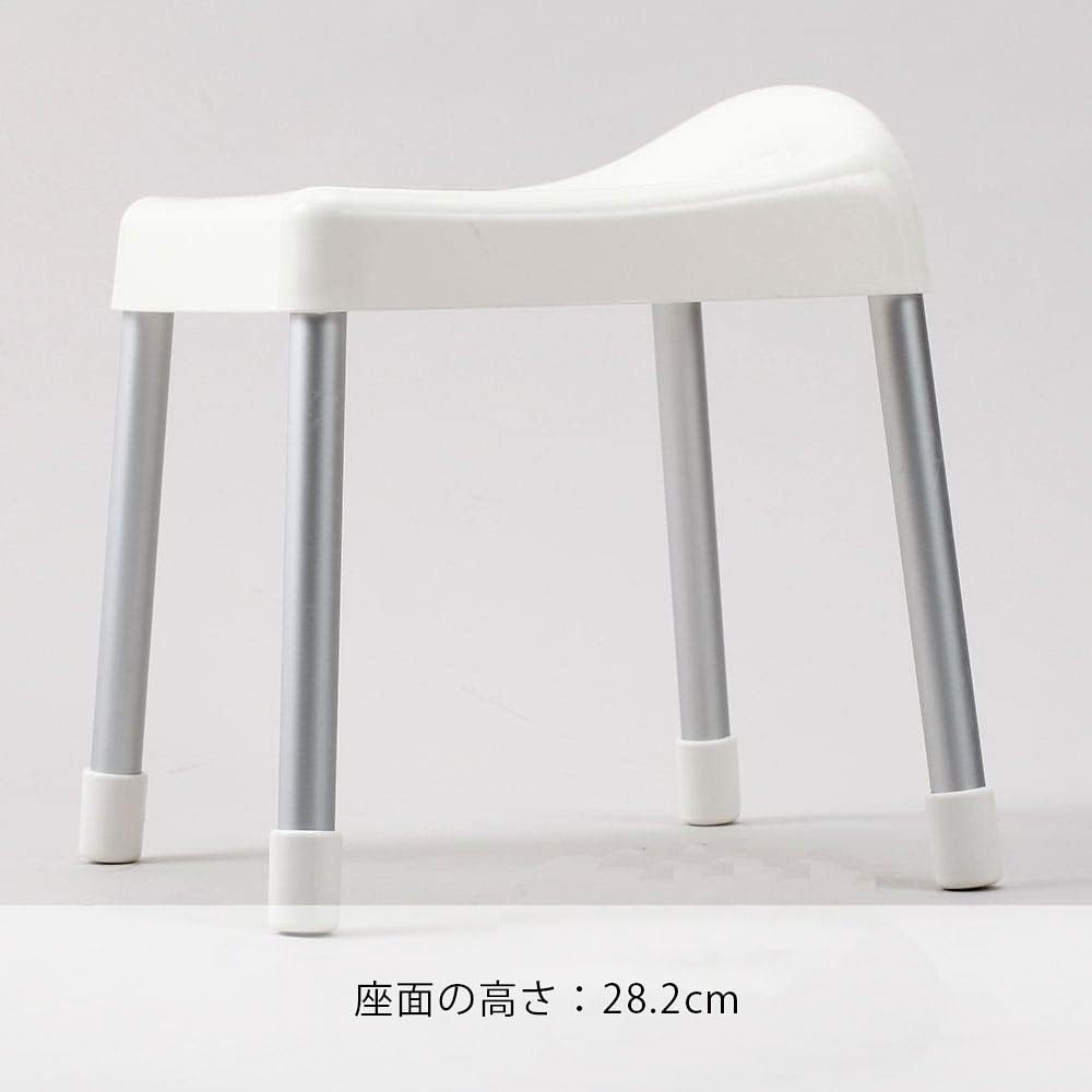 Amazon｜カインズ(CAINZ) アルミ 風呂イス 28cm ホワイト 風呂椅子