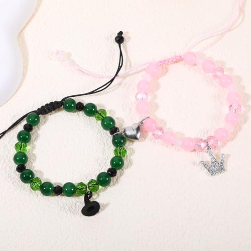 6PCS Witch Princess Matching Bracelets for Best Friends,Relationship Bracelets for Couples Bff,Gifts for Bestfriend Couples Fans Party Dress Decor3