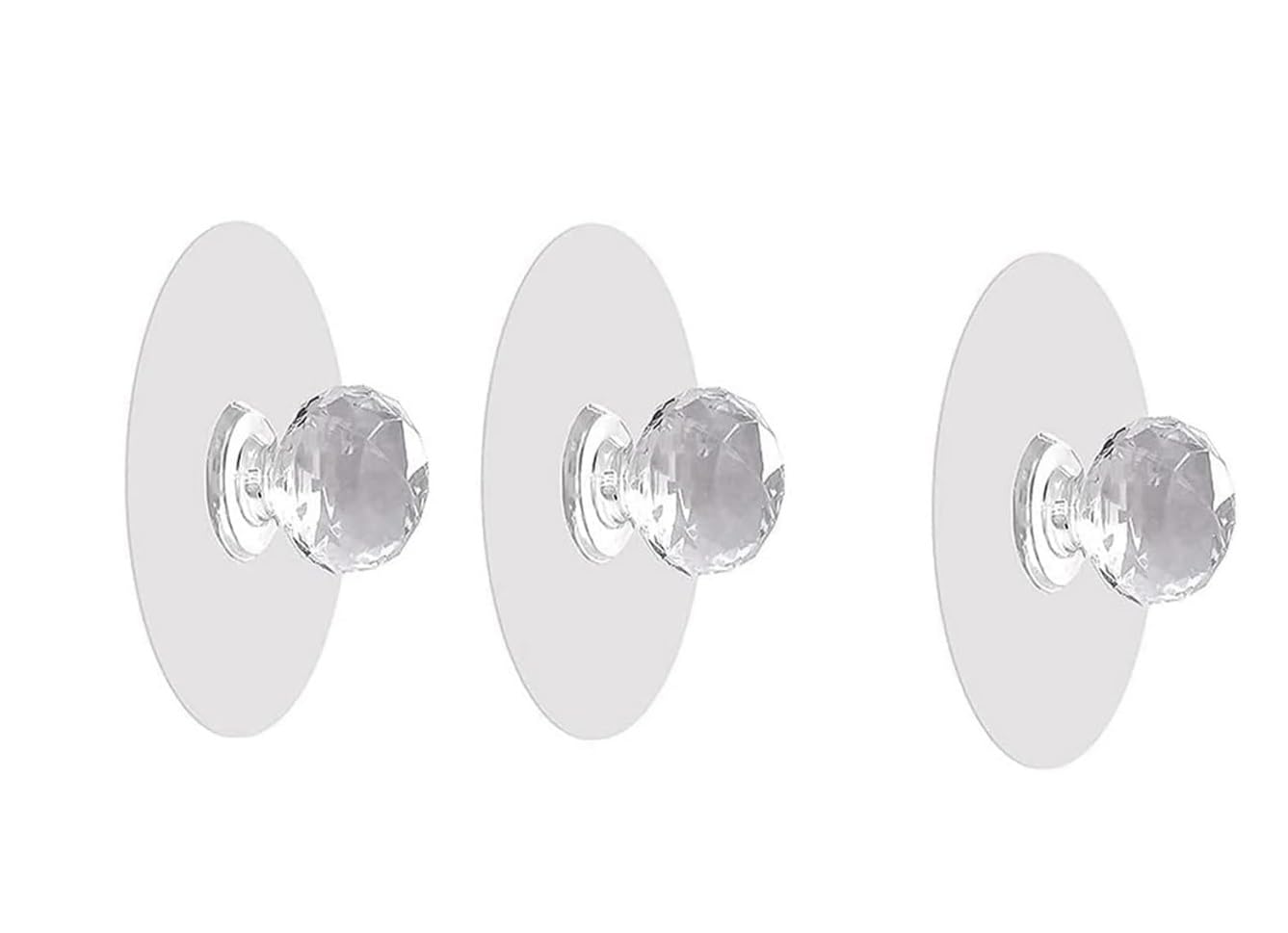 YTM Diamond Crystal Shaped Pulls Handles for Wardrobe, Kitchen Cupboard, Bathroom Dresser, Furniture Door Window, Drill (Pack of 3) (B0D3F4LDK5) Amazon Price History, Amazon Price Tracker