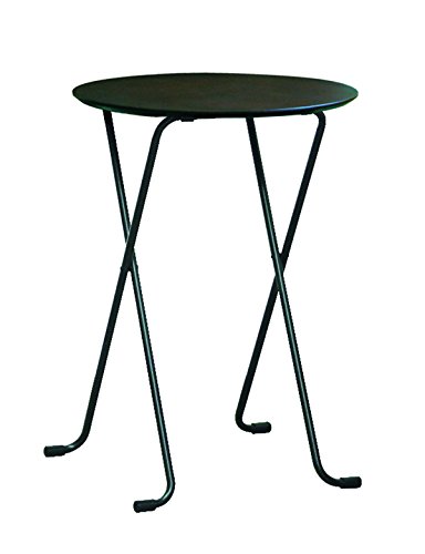 ハイテーブル 丸W-83TDダークブラウン/ブラック