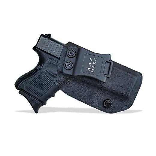 BBF Make IWB Tactical KYDEX Gun Holster Custom Fits: Glock 26 27 28 Funda Pistola Case Inside Concealed Carry Holster Guns Accessories (Black, Right Hand Draw)