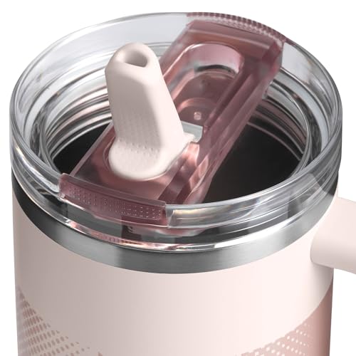 Image of STANLEY Quencher ProTour Flip Straw Tumbler with Leakproof Lid 40 oz | Built-In Straw and Handle | Cup Holder Compatible for Travel | Insulated Stainless Steel Cup | BPA-Free | Rose Quartz Fade